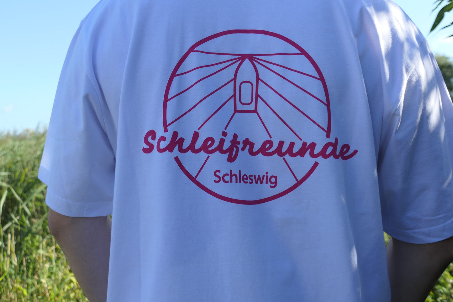 T-Shirt Boot weiß/pink