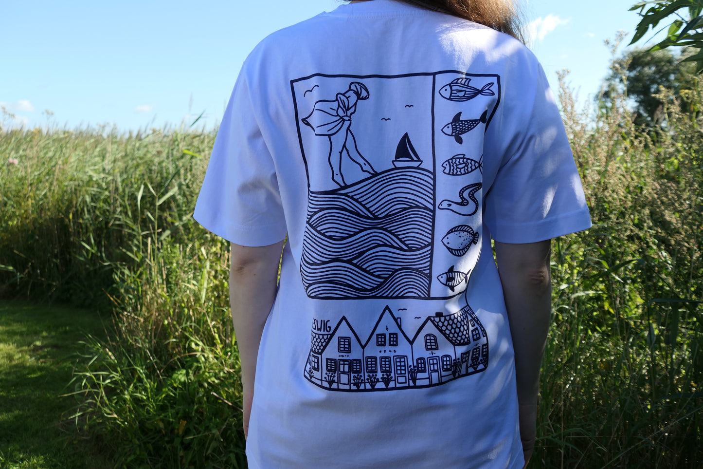T-Shirt Schleswig weiß/navy