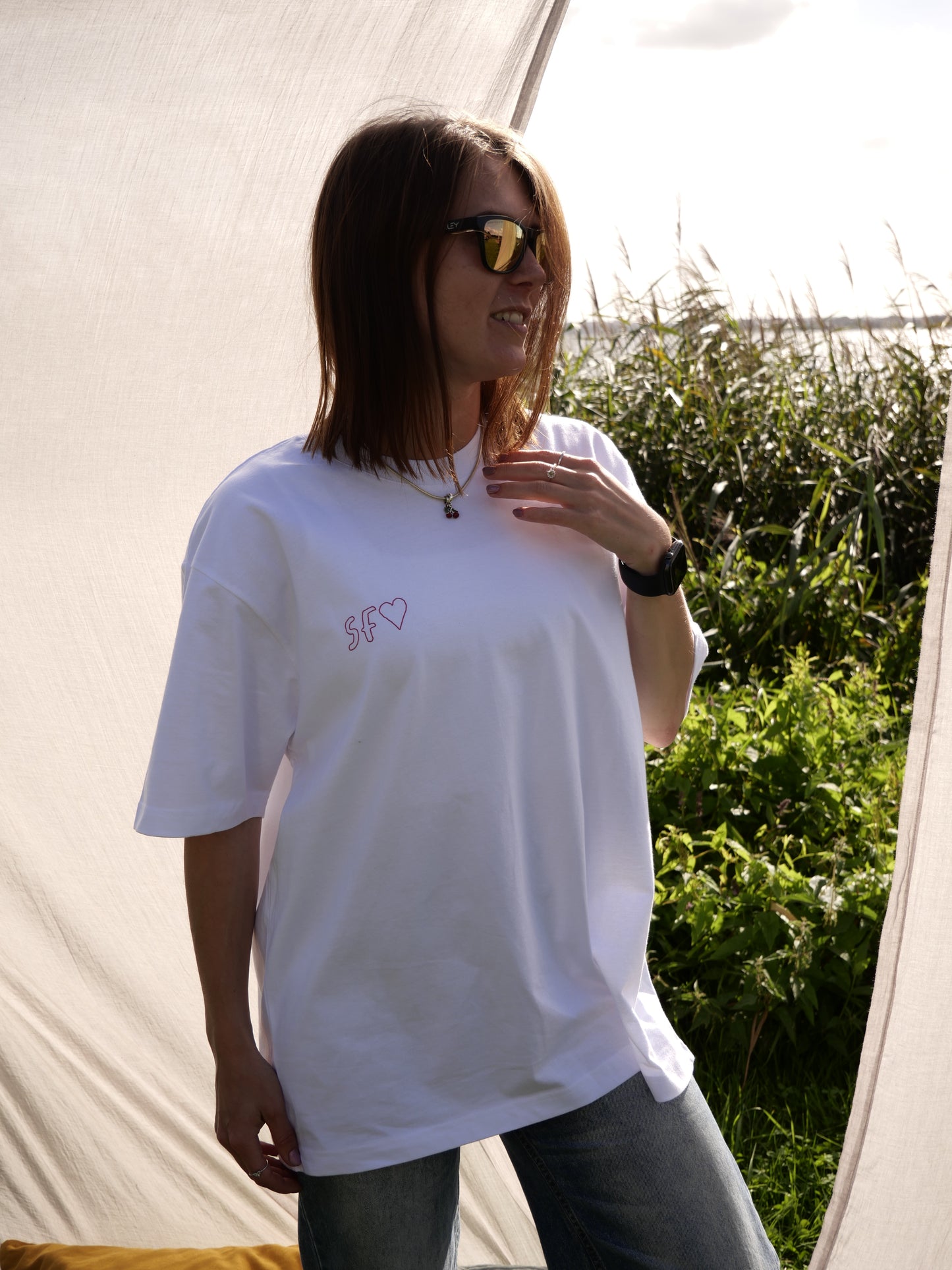 T-Shirt Möwe weiß/pink