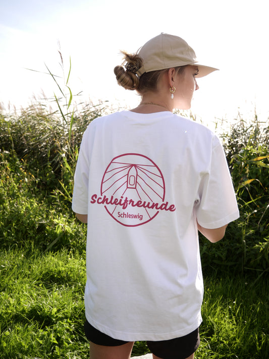 T-Shirt Boot weiß/pink