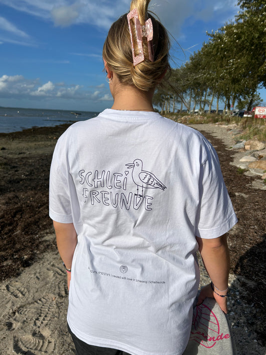 T-Shirt Möwe weiß/navy